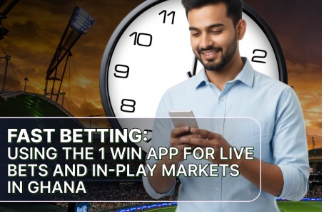 How to make quick live bet on the 1 win app in Ghana.